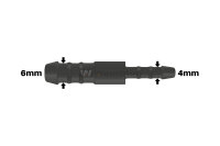 WamSter&reg; | Schlauchverbinder Pipe Connector Reduziert 6mm 4mm Durchmesser
