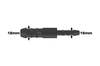 WamSter&reg; | Schlauchverbinder Pipe Connector Reduziert 18mm 16mm Durchmesser
