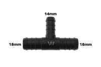 WamSter&reg; T Schlauchverbinder Pipe Connector Reduziert 18mm 18mm 14mm Durchmesser