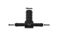 WamSter&reg; T Schlauchverbinder Pipe Connector Reduziert 8mm 8mm 16mm Durchmesser