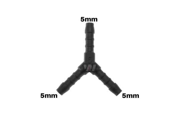 WamSter&reg; Y Schlauchverbinder Pipe Connector 5mm Durchmesser