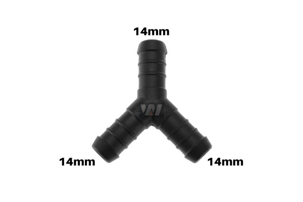 WamSter® T Schlauchverbinder Pipe Connector Reduziert 14mm 14mm 16mm Durchmesser 