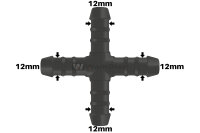 WamSter&reg; X Schlauchverbinder Kreuz Pipe Connector 12mm Durchmesser