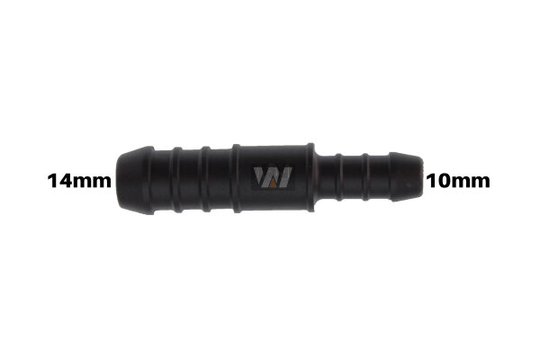 WamSter&reg; | Schlauchverbinder Pipe Connector Reduziert 14mm 10mm Durchmesser
