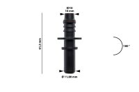 Schnelltrennkupplung S. Ø 11,80 - ID10 - 180° - 10mm - 61,5mm - Nylon