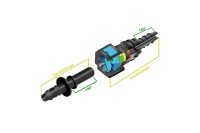 Schnelltrennkupplung Stecker Ø 15,82mm - ID14 - 180° - Ø 18mm